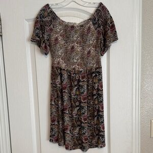 O'Neill Multicolor Smocked Midi Dress